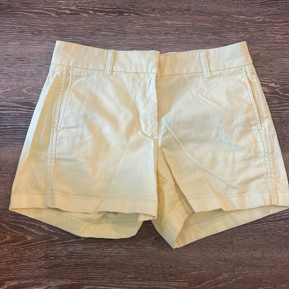 Jcrew 4” Chino Yellow Shorts